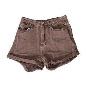 SHEIN Chocolate Jean Shorts